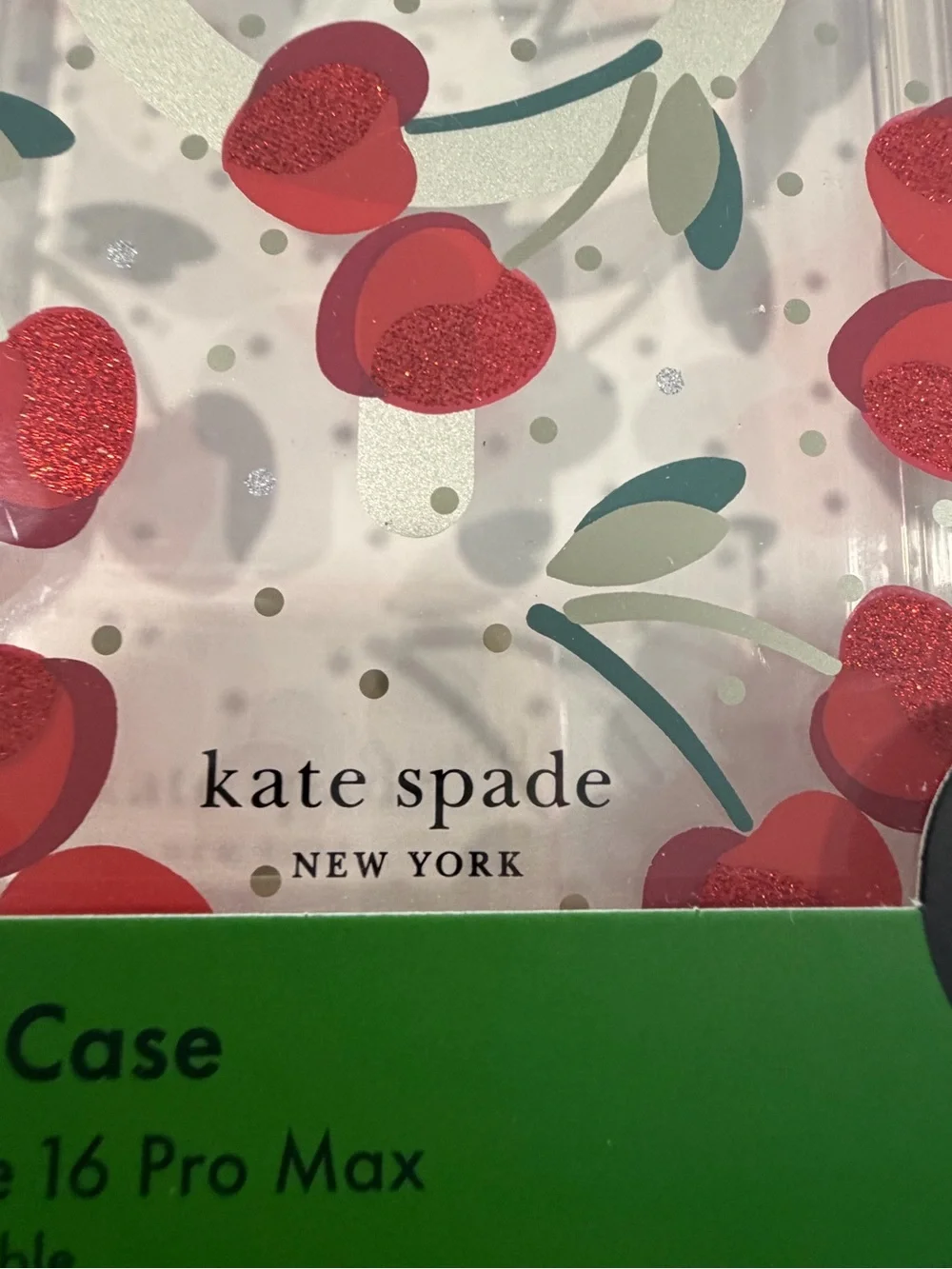 kate spade Clear Cherry Print iPhone 16 Pro Max Case -LAST ONE
